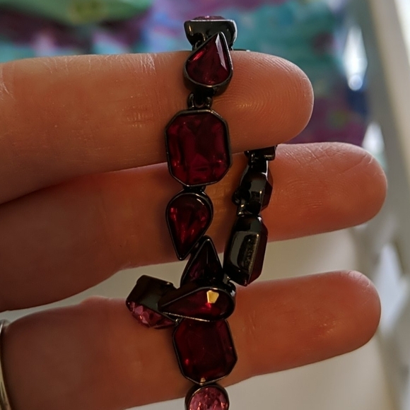 Pink & Red Gemstone Bracelet - Picture 6 of 8